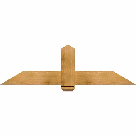 Ekena Millwork Eugene Rough Sawn Timber Gable Bracket, Western Red Cedar, 60"W x 17"H x 6"D x 6"F, 7/12 Pitch GBW060X17X0606EUG00RWR